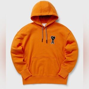 Puma x Ami Logo Pullover Hoodie Orange Unisex Size XXS